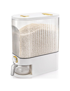 Dispensador de Arroz Cididu 22 lbs Transparente con Taza Medidora