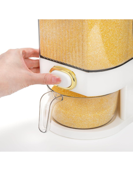 Dispensador de Arroz Cididu 22 lbs Transparente con Taza Medidora