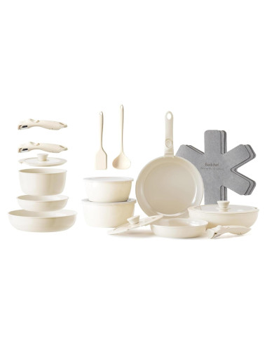 Juego de Ollas y Sartenes de Cerámica Redchef, 22 Piezas, Antiadherentes