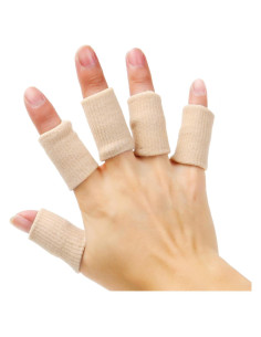 20 Mangas Protectores de Dedos Senkary Beige Soporte Artritis