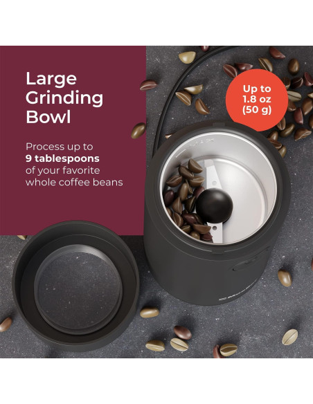 Molinillo de Café Eléctrico Mueller - Acero Inoxidable Negro