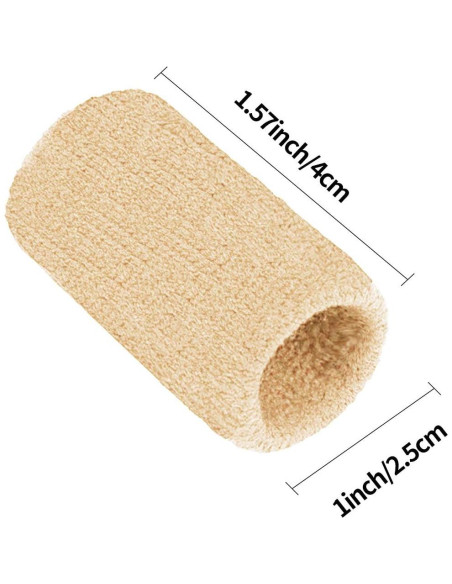 20 Mangas Protectores de Dedos Senkary Beige Soporte Artritis