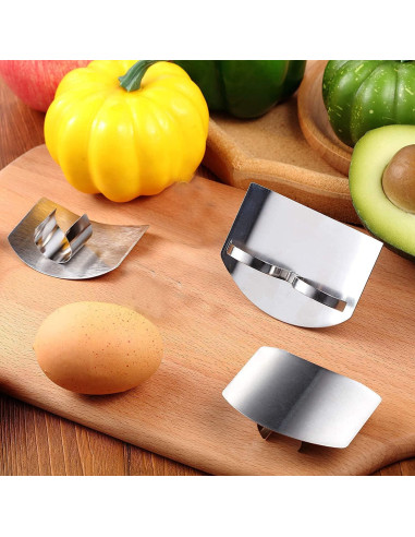 3 Protectores de Dedos SLXDEX Acero Inoxidable Ajustables