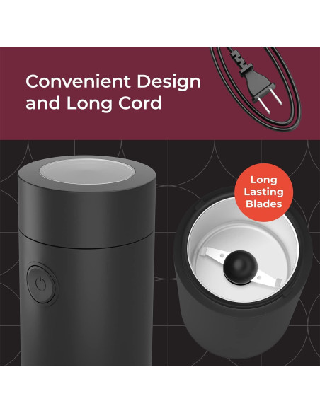 Molinillo de Café Eléctrico Mueller - Acero Inoxidable Negro