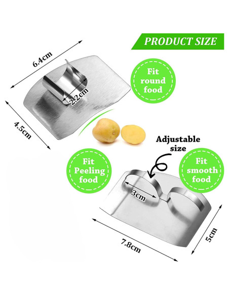 3 Protectores de Dedos SLXDEX Acero Inoxidable Ajustables