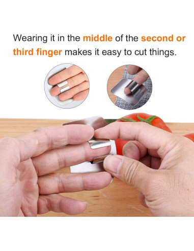 3 Protectores de Dedos SLXDEX Acero Inoxidable Ajustables