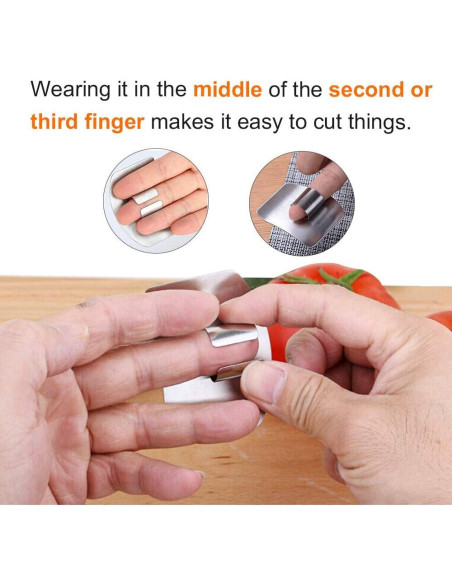 3 Protectores de Dedos SLXDEX Acero Inoxidable Ajustables