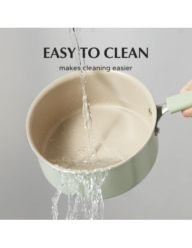 Cacerola Antiadherente Cerámica Redchef 2.5QT Verde