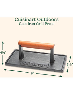 Prensa de Parrilla de Hierro Fundido Cuisinart 1.09 kg 2