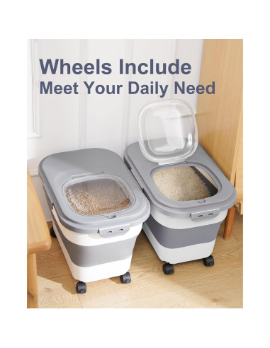 Contenedor de Almacenamiento de Alimentos DDMOMMY 25L Plegable