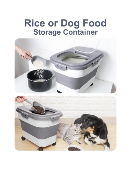 Contenedor de Almacenamiento de Alimentos DDMOMMY 25L Plegable