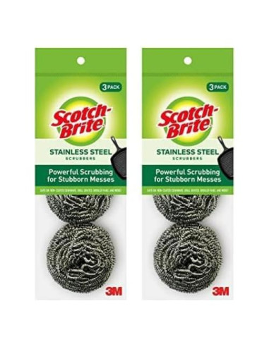Esponjas de Acero Inoxidable Scotch-Brite - 3 Unidades