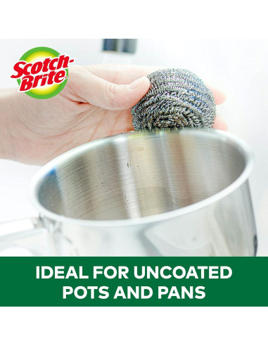 Esponjas de Acero Inoxidable Scotch-Brite - 3 Unidades