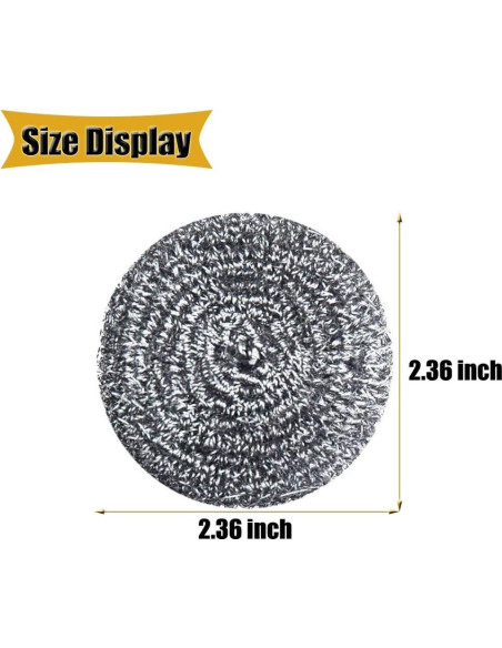 16 Estropajos de Acero Inoxidable NRDBEEEC para Limpieza