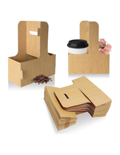 Portavasos desechables UXPEYIC para 2 tazas - 50 unidades