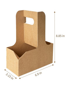 Portavasos desechables UXPEYIC para 2 tazas - 50 unidades 2