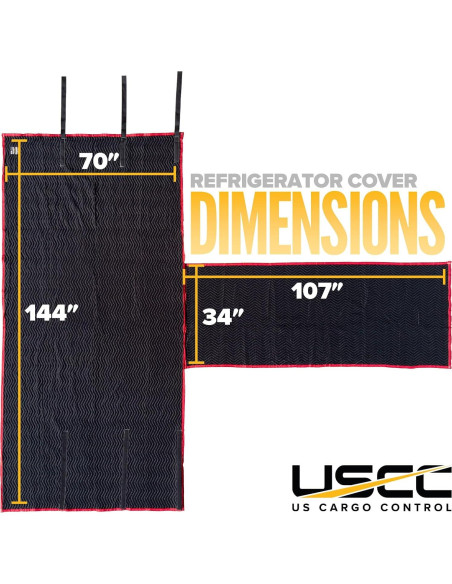 Cubierta Acolchada para Refrigerador US Cargo Control 178x97 cm