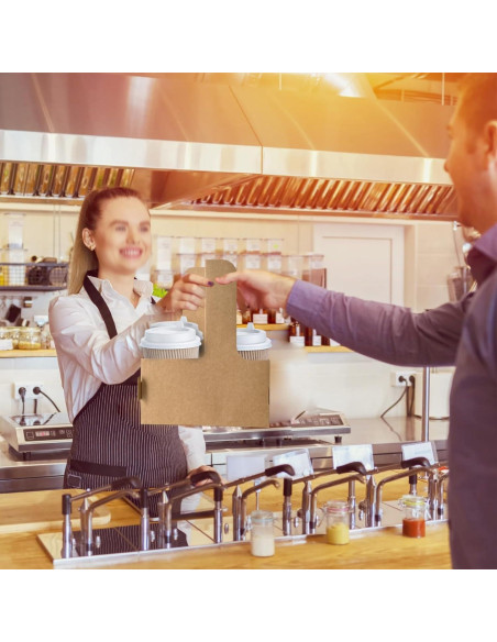 Portavasos desechables UXPEYIC para 2 tazas - 50 unidades