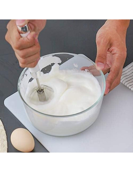 Batidor de huevos Fnoko de acero inoxidable 25,4 cm rojo