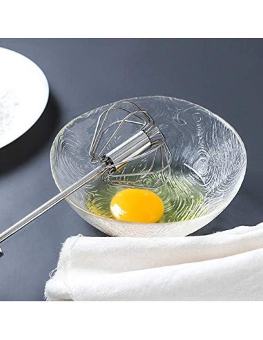 Batidor de huevos Fnoko de acero inoxidable 25,4 cm rojo