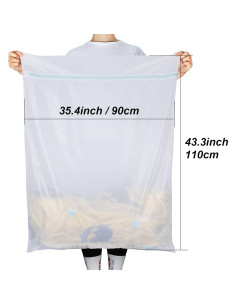Bolsa de Lavandería Malla Extra Grande Tenn Well 2 Pzas 109x89cm 2