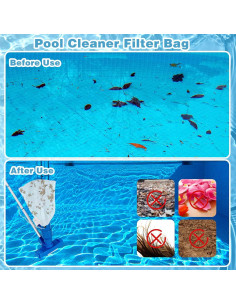 4 Bolsas de Reemplazo para Aspiradora de Piscina CANIPHA 22x32cm 2