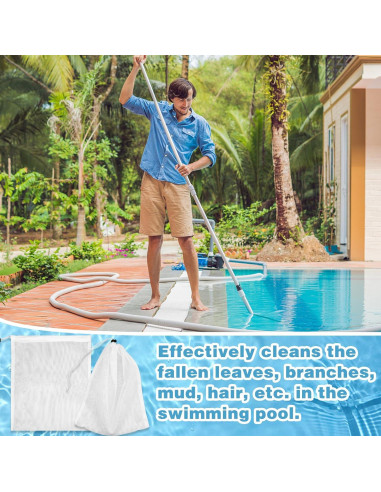 4 Bolsas de Reemplazo para Aspiradora de Piscina CANIPHA 22x32cm