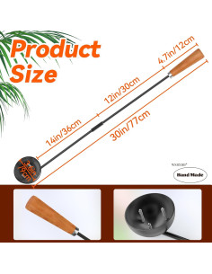 Soporte de Cebolla WSBXBB 71 cm Metal Negro y Madera Resistente 2