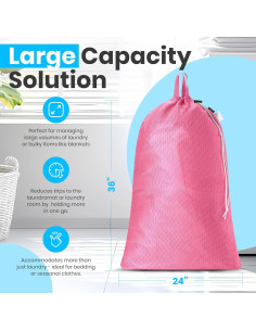 Bolsa de lavandería malla rosa Handy Laundry 1-Pack 2