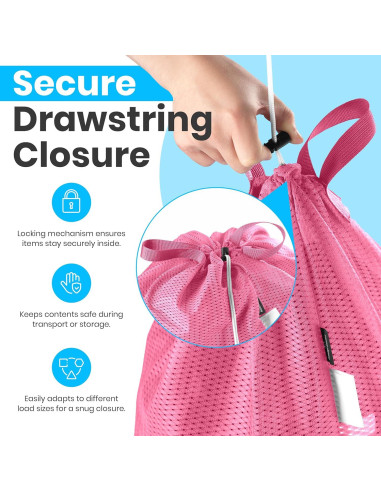 Bolsa de lavandería malla rosa Handy Laundry 1-Pack