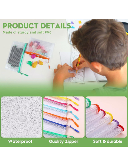 25 Bolsas de Cremallera YOPCDJ para Organización Multicolor