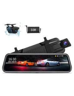 Cámara de Espejo Retrovisor Jansite 10" 1080P Doble con G-Sensor