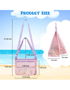 Juego de 3 Bolsas de Recolección de Conchas LIDAGO 2