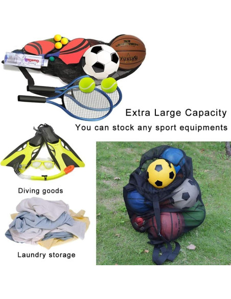 Bolsa de Malla Rudmox 35L para Equipos Deportivos Negra