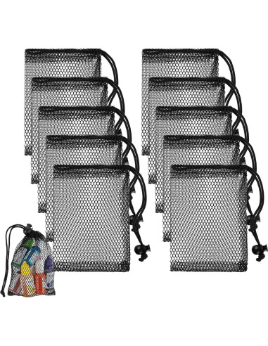 10 Bolsas de Malla Nylon 15x10 cm YUXIANLB para Gimnasio