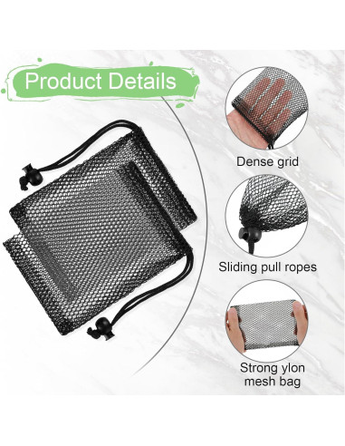 10 Bolsas de Malla Nylon 15x10 cm YUXIANLB para Gimnasio