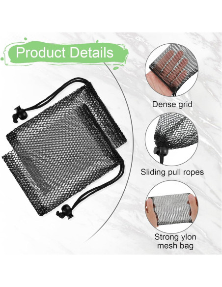 10 Bolsas de Malla Nylon 15x10 cm YUXIANLB para Gimnasio