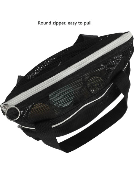 Caddy de Ducha Portátil GYEUKHAM Negro 30x10 cm Secado Rápido