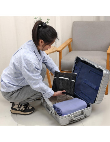 Caddy de Ducha Portátil GYEUKHAM Negro 30x10 cm Secado Rápido