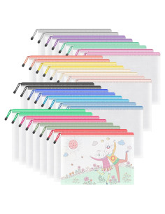 Bolsa de Malla con Cremallera Umriox 32PCS A4 Multicolor