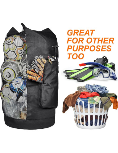 Bolsa de Malla Fitdom XL 49L para Fútbol y Deportes