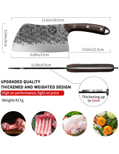 Cuchillo de Carnicero Plys 20,32 cm Acero Inoxidable Gris 2