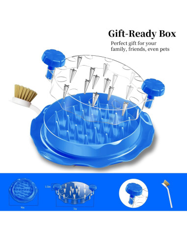 Desmenuzador de Pollo LIDIFC Grande con Cepillo - Azul