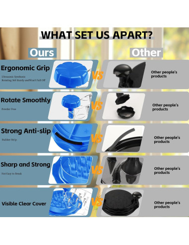 Desmenuzador de Pollo LIDIFC Grande con Cepillo - Azul