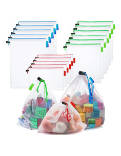 16 Bolsas de Malla RUSON para Almacenamiento de Juguetes