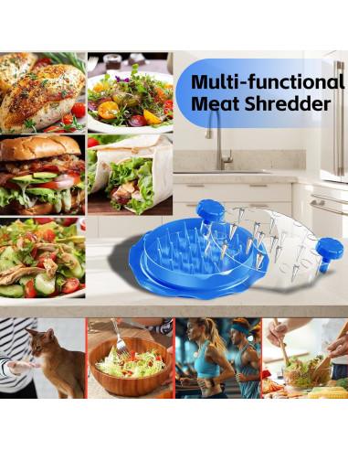 Desmenuzador de Pollo LIDIFC Grande con Cepillo - Azul