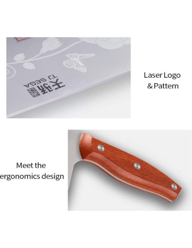 Cuchillo de Hacha de Carne TJ POP 18.8 cm Acero Inoxidable