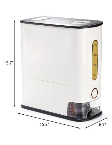 Contenedor de Arroz Grande ZEAYEA 11,34 kg con Tapa y Taza