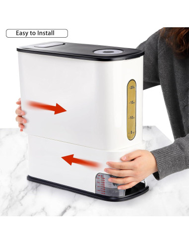 Contenedor de Arroz Grande ZEAYEA 11,34 kg con Tapa y Taza