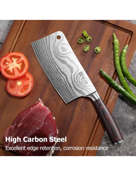 Cuchillo Cleaver PAUDIN 30.4 cm Acero Inoxidable Mango Madera